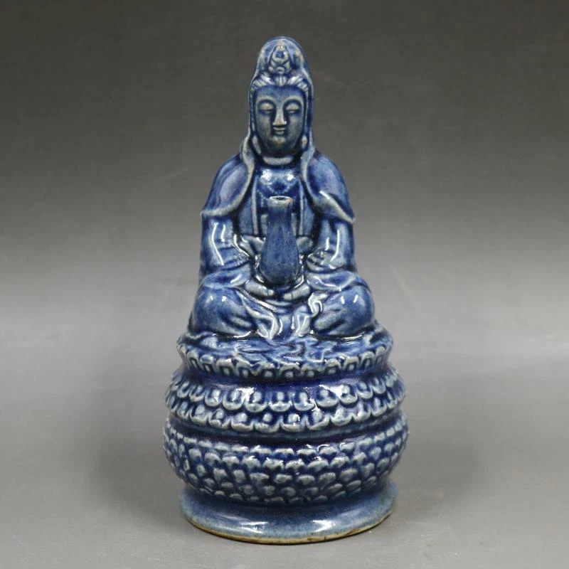 YB】時代 青白磁（影青）観音菩薩坐像 54cm◇2244中国骨董古玩 宋代