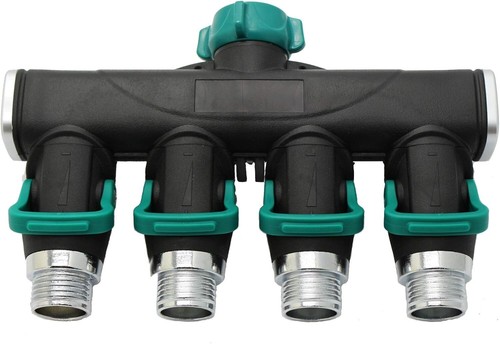 2 Way or 4 Way Garden Hose Splitter Metal Hose Connector Easy Grip Easy to Open - Picture 8 of 15