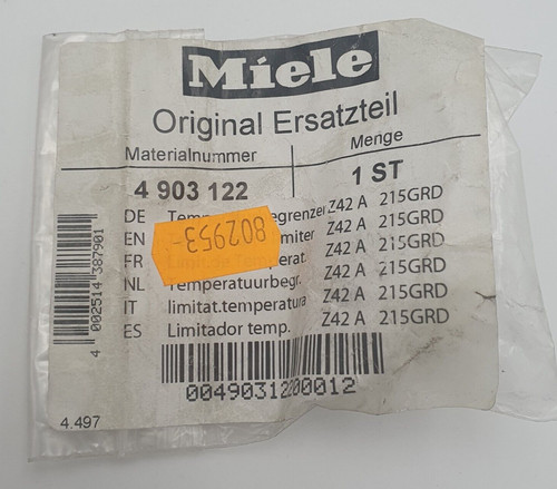 Thermostat Original Miele Z42 215 °C für Herd T.Nr. 4903122