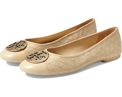 大幅Sale!!国内発送☆Tory Burch CLAIRE QUILTED BALLET New TORY BURCH Claire Quilted leather Ballet flat logo Shoes