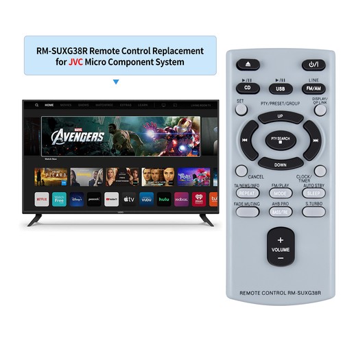 New RM-SUXG38R sub RM-SUXN1R For JVC Remote Control UX-N1 UX-N1S UX-N1W CA-UXN1S - Picture 2 of 7
