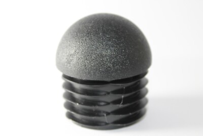 50mm_10 Kappen gewölbt-Rund-Kunststoff-Schwarz-Zuschnitt-Endkappe-Kappen-Rohr-Rohr-Einsätze-