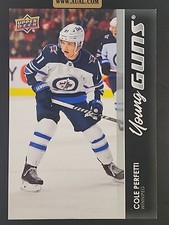OVERSIZED 2021-22 Upper Deck #466 Cole Perfetti Young Guns OVERSIZED Rookie Card. rookie card picture
