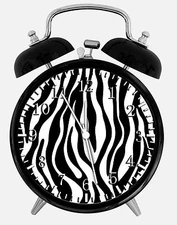 Zebra Alarm Desk Clock 3.75" Home or Office Decor E01 Nice For Gift