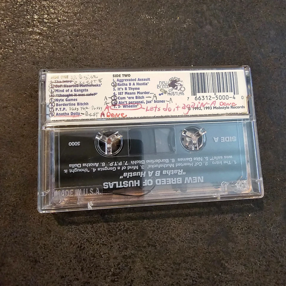 New Breed of Hustlas – Ratha B-A Hustla Cassette 90s Riverside G-Funk Rap Foto 3 de 4