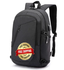 Mochila Para Laptop 15.6" Mujer Hombre Bolso De Viaje Impermeable Puerto USB NEW