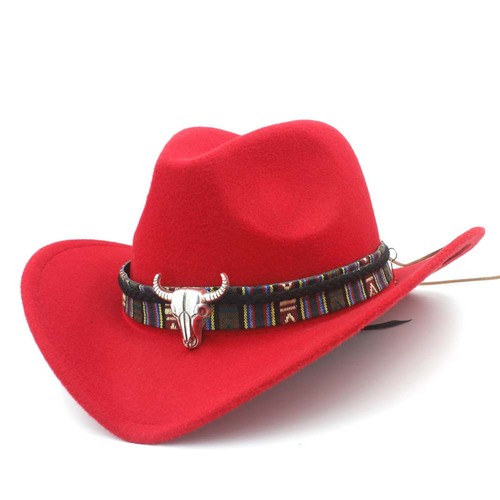 Western Kids Children Cowboy Hat w/Braided Ribbon Decoration for Halloween Party - Picture 14 of 21