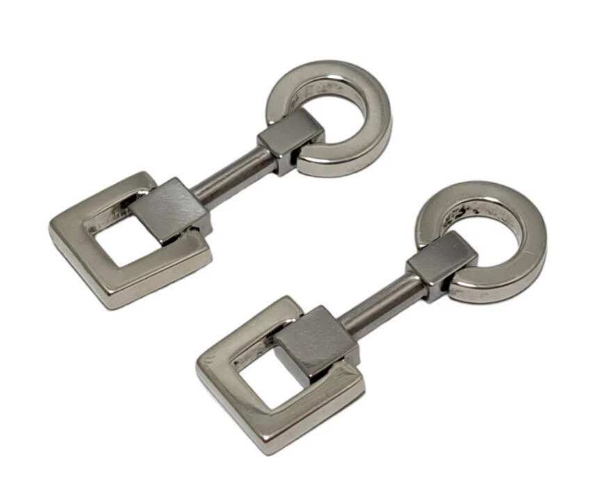 Boutons de manchette Gucci argent SV925 cercle carré accessoires pour hommes