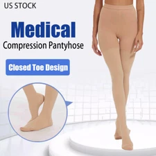 Women's Men Medical Varicose Stockings 25-35 mmHG Compression Pantyhose Support
