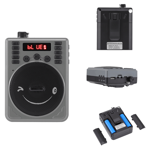 Sprachverstärker PA-Anlage für Lehrer mit Mikrofon - Rot/Blau/Schwarz/Grau BT Lautsprecher - Bild 7 von 17