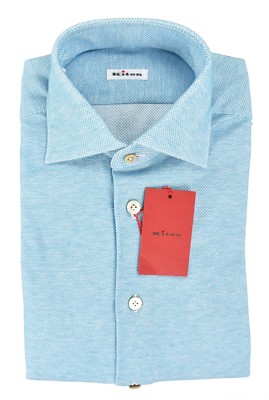 NEW KITON NAPOLI SHIRT 100/% COTTON SIZE 16.5 US 42 EU 18KTW114