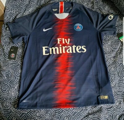 Maillot Nike X PSG Bleu domicile XL Vaporknit saison 2018-19 homme neuf ... - Photo 1/4