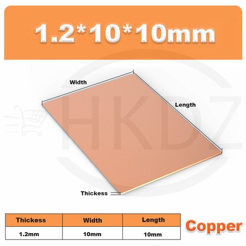T2 Reinkupfer Platte Blech Kupferblock Laser geschnitten viele Größen 0,3 mm bis 6 mm dick - Bild 79 von 161
