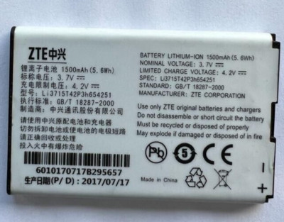  Battery Li3715T42P3h654251 For ZTE MF65 MF62 MF61 MF60 MF30 AC33 AC30 Z320 Z233