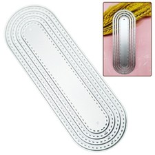 Matrices de coupe ovale argentée élégantes pour des résultats faciles et pro