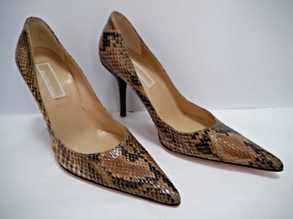 Michael kors snakeskin pumps on sale