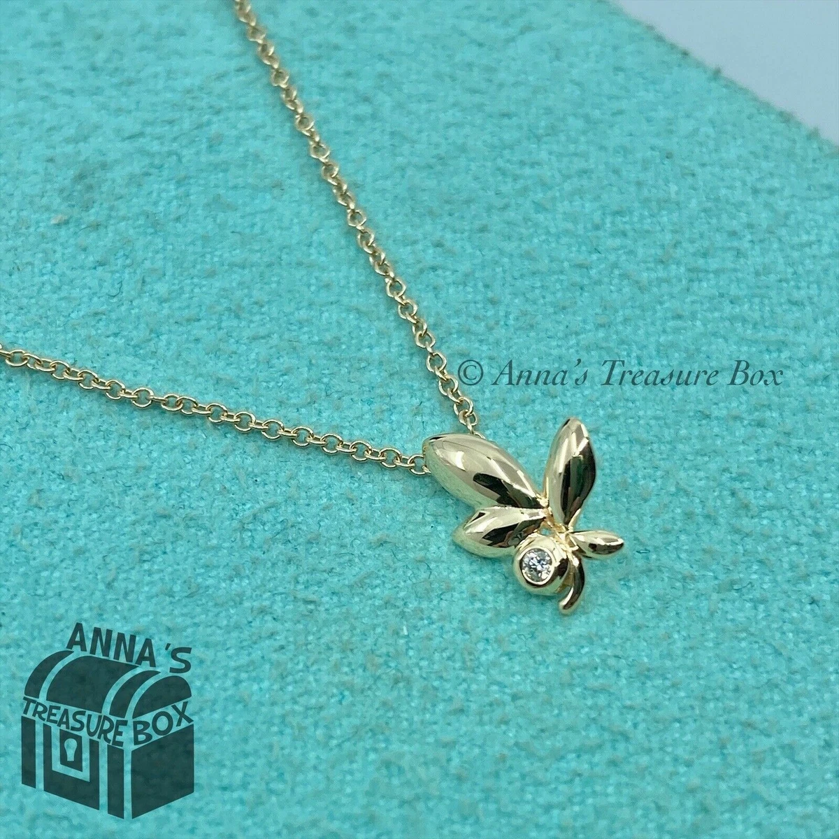 Tiffany Co. 18K Rose Gold Picasso Olive Leaf Diamond 16