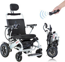 Lightweight 30-Mile Electric Wheelchair for Seniors, Foldable All-Terrain 500W