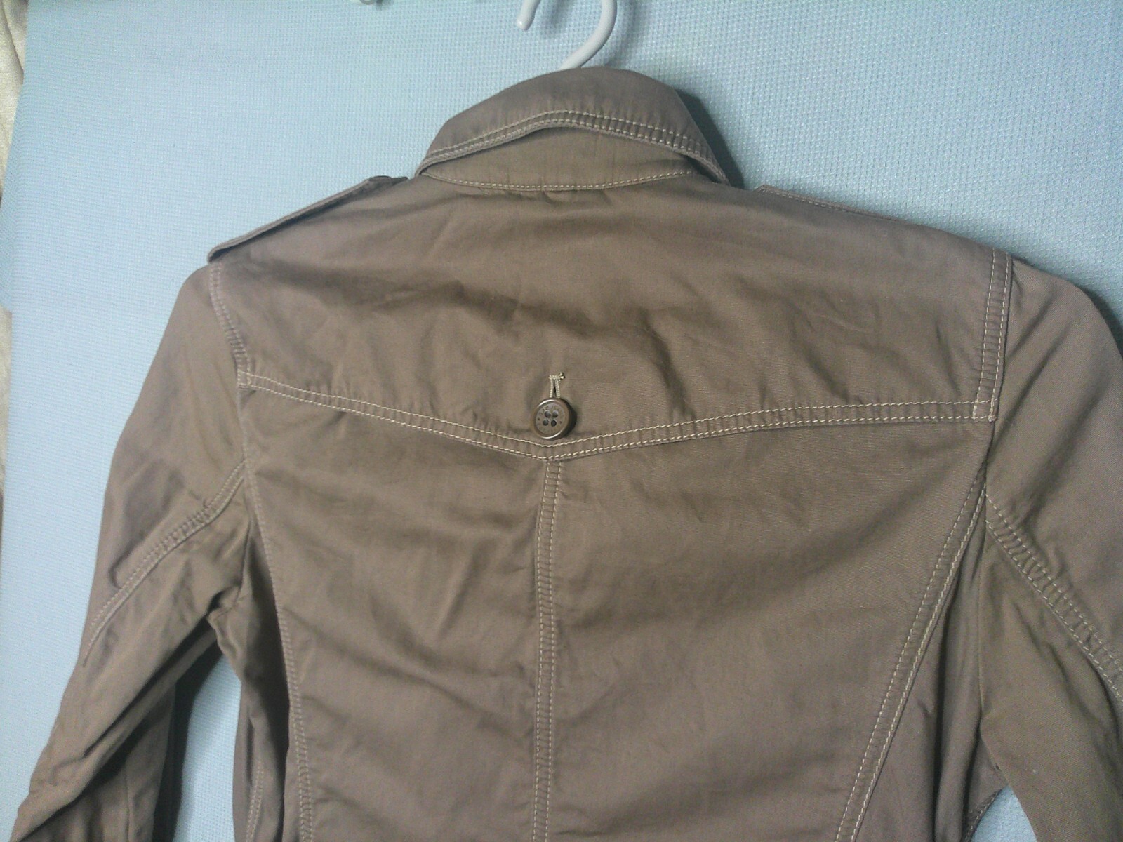 Gap Double Breasted Jacket Womens Medium Tan Belt… - image 16