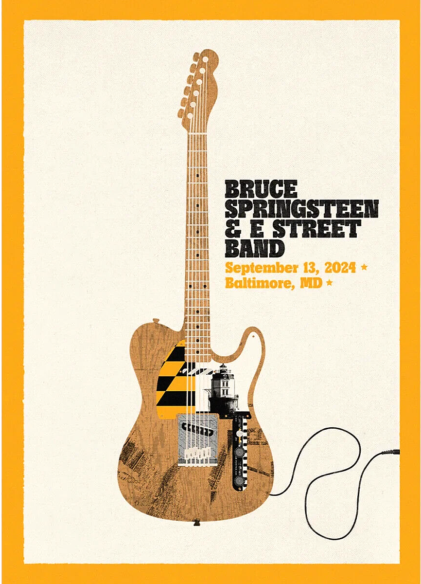 AUTHENTIC BRUCE SPRINGSTEEN 2024 POSTER Sept 13th Oriole Park