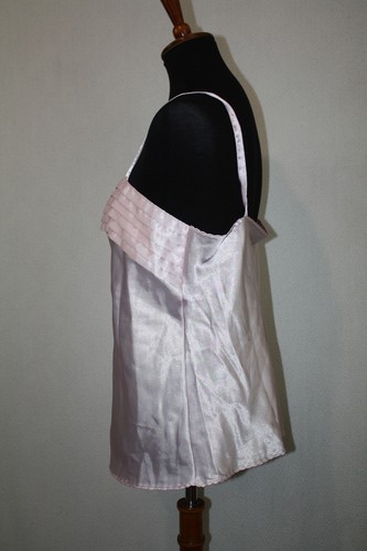 Top Camisola De Colección Sliperfection Talla L Rosa Plisada Satén Poliéster RN 13996 - Imagen 3 de 5