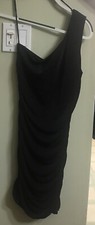 Forever 21 BLACK KNIT DRESS Dress Size LARGE ONE SHOULDER