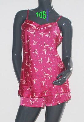 New Short Pajama Set Satin + Ringella + Size 38/42/46 Or 48