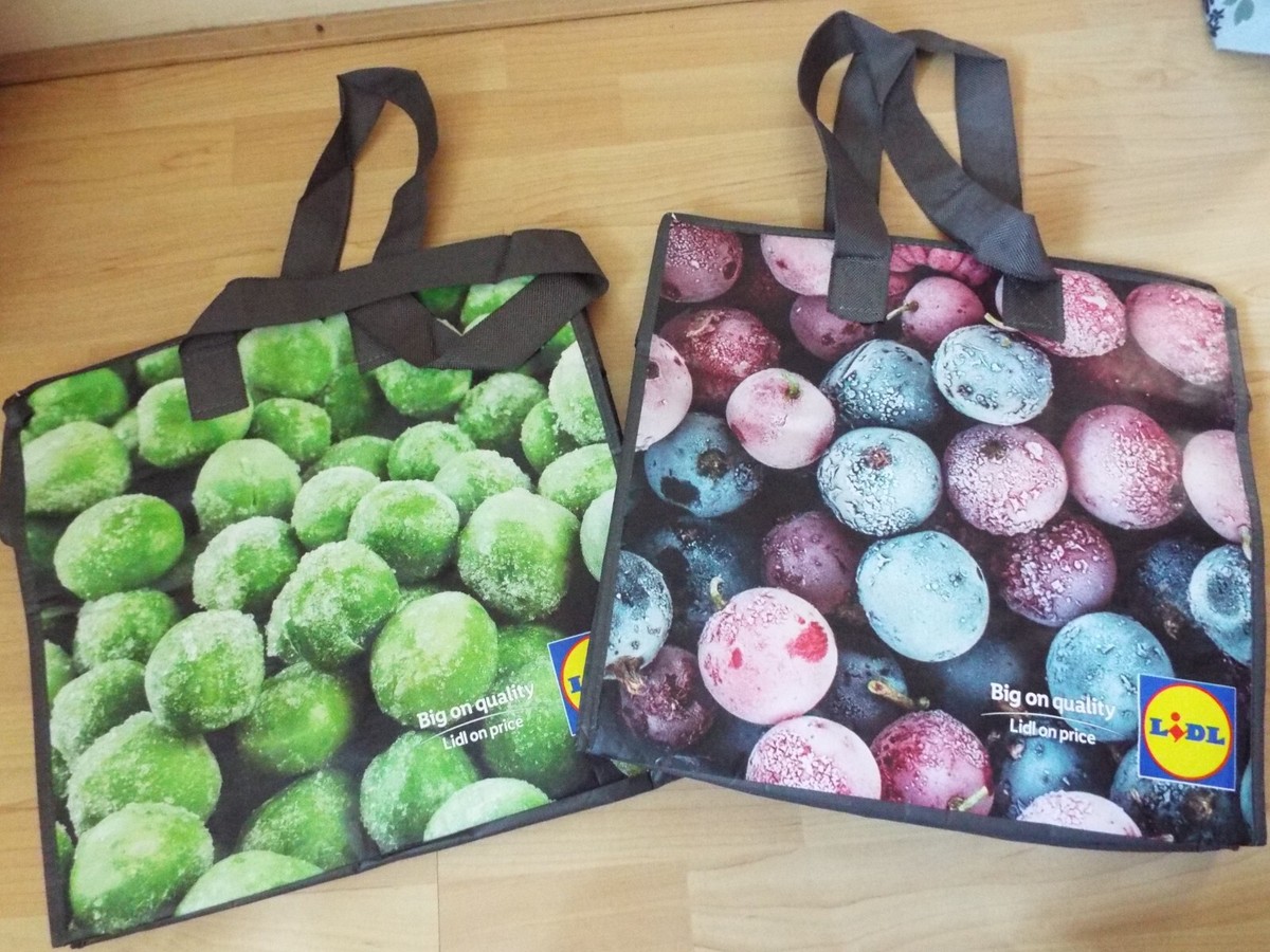 2x NEW Lidl Large Insulated Frozen Freezer Food Shopping Bag up to