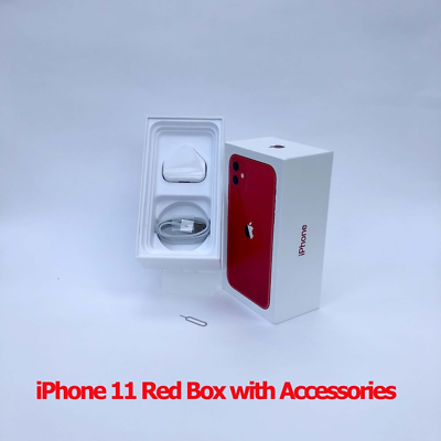 Apple iPhone 11 Red original box only with charger and cable and