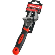 2 In 1 Adjustable Wide Opening Mouth Spanner Wrench Soft Grip Handle CT3858