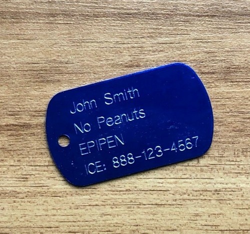 COLLAR PERSONALIZADO GRABADO ALERTA MÉDICA INFORMACIÓN IDENTIFICACIÓN ETIQUETA DE PERRO ALERGIAS DIABÉTICAS HIELO - Imagen 7 de 24