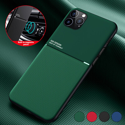 Magnetic Leather Shockproof Matte Case For iPhone 15 Pro Max
