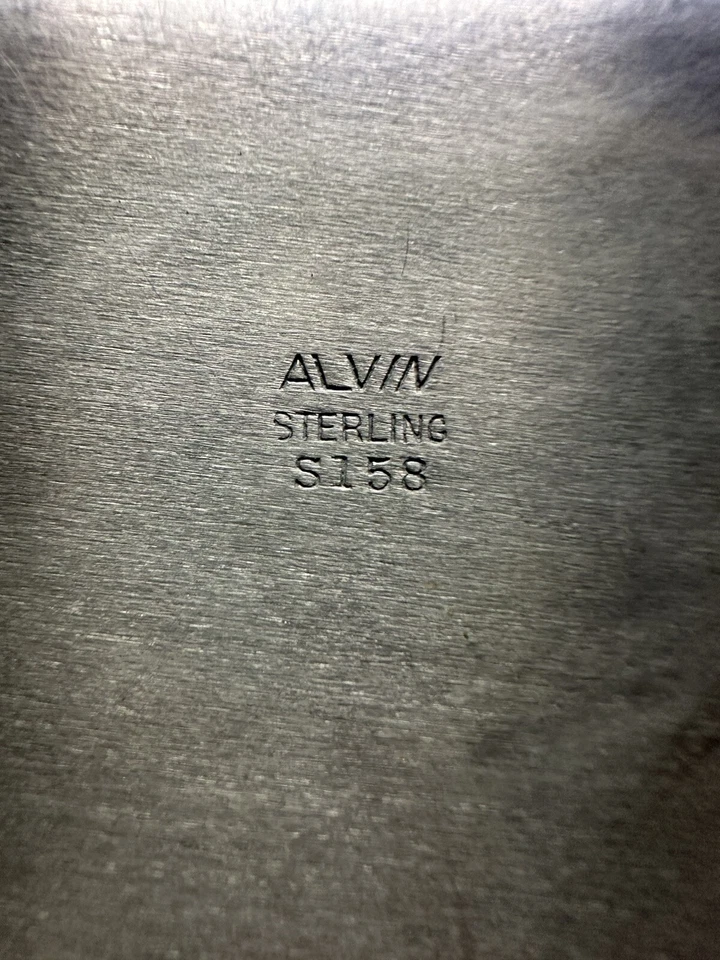 Vintage Alvin Large Dish Sterling Stamped 925 Silver 278 Grams  - Image 3 of 4