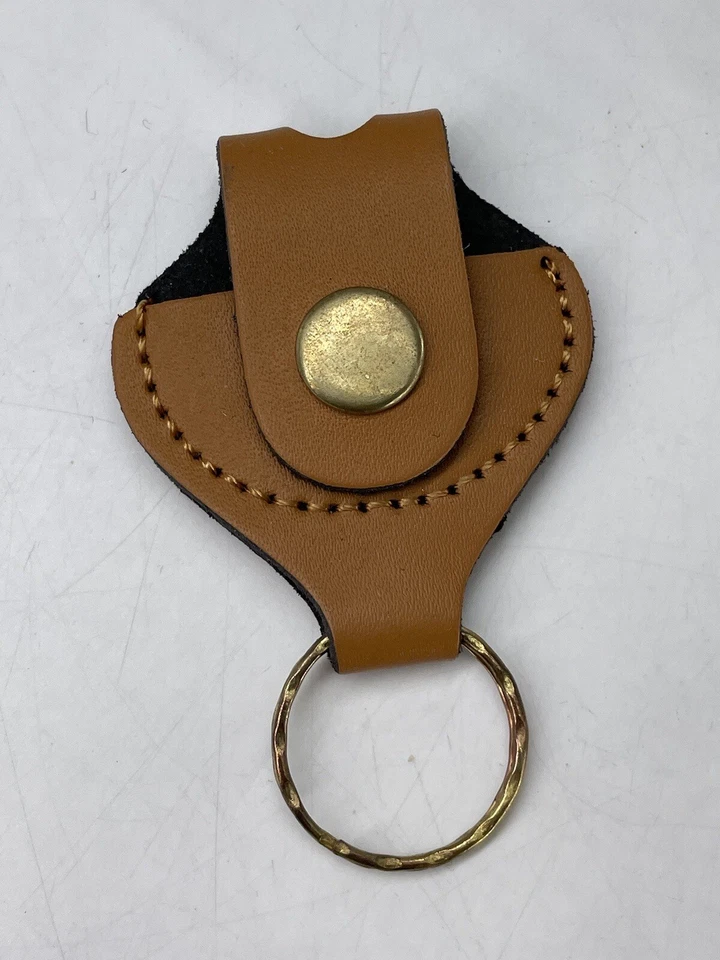 Lote 3 Cuerdas Dean Markley Pick Holder Llavero Cuero Marrón Con Escritura Dorada Foto 3 de 4