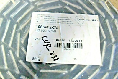 qty 10' - uni AMMERAAL BELTECH Stainless Steel belting  SS 802-750  10SS802K75  