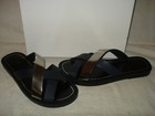 100% AUTH NEW MEN JIMMY CHOO WENDEL GUN CALF MIRROR LEATHER SLIDE SANDAL US 8.5 — photo 3
