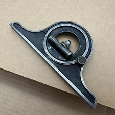 L.S. Starrett No. 12 Protractor Head Machinist Square with Bubble Level Made USA