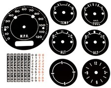 Premium Dash Decal 70-74 E Body Barracuda Cuda Aar Full Kit 120mph