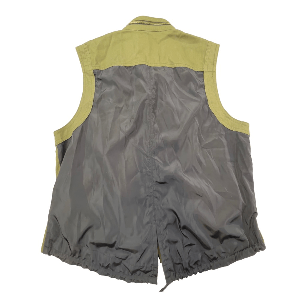 Princess Vera Wang Women's Asymmetrical Zip-Up Utility Vest Army Green  Medium