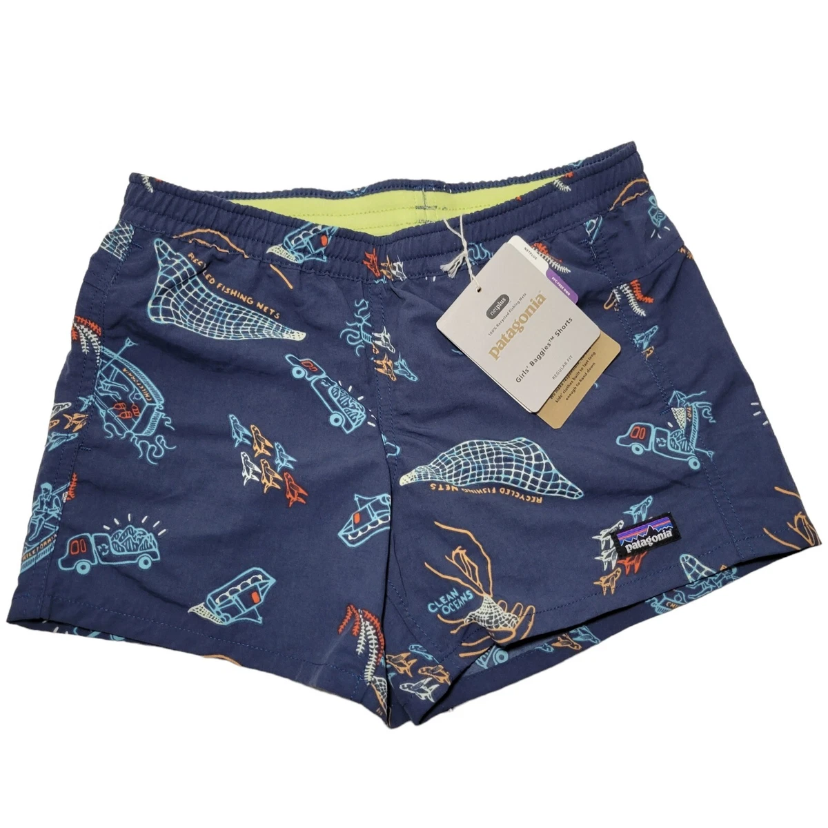Patagonia Baggies Shorts Girls Youth Large 12 Hybrid Swim Blue