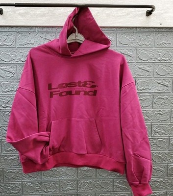 New Lion + The Lamb Lost & Found Pullover Hoodie W/Pocket Magenta Size L