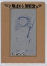 2021 Allen & Ginter's Framed Printing Plate Mini Cyan 1/1 Dylan Carlson #125 0t2