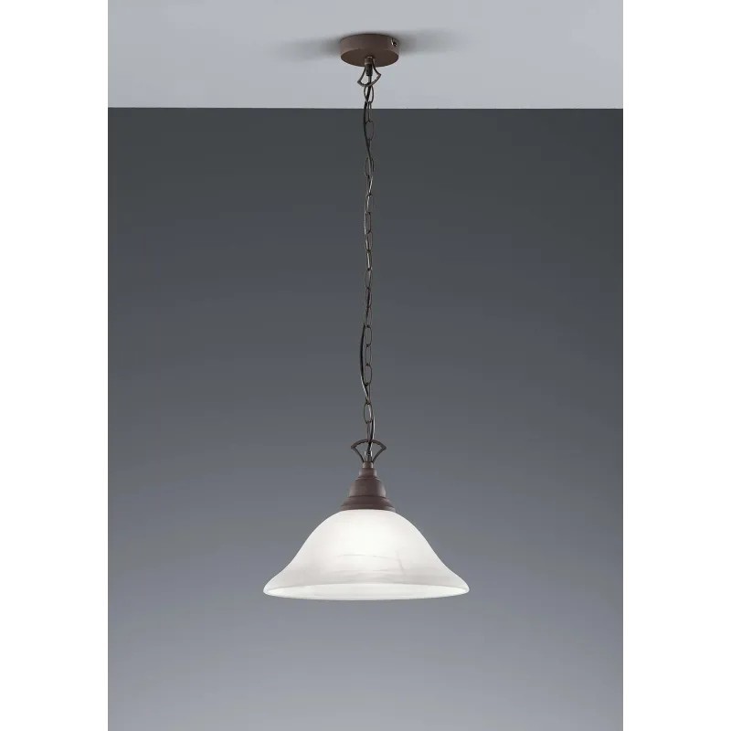 Lampadario Sospensione Classico TR663 Vetro Alabastro Stile Rustico