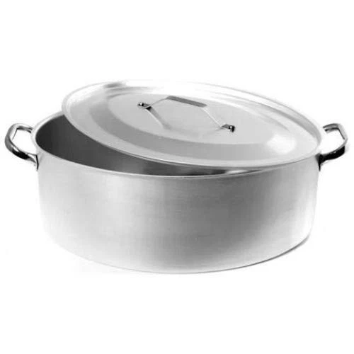 (TG. 36x25x15 cm) Pentole Agnelli ALMA12636 Casseruola Ovale con Coperchio, Allu - Immagine 3 di 4