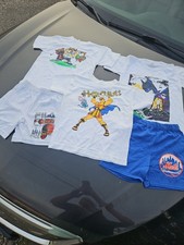 Vintage 90s Little Kids Toddler Lot Bundle Of 5 Pcs Character Tees Shorts Disney