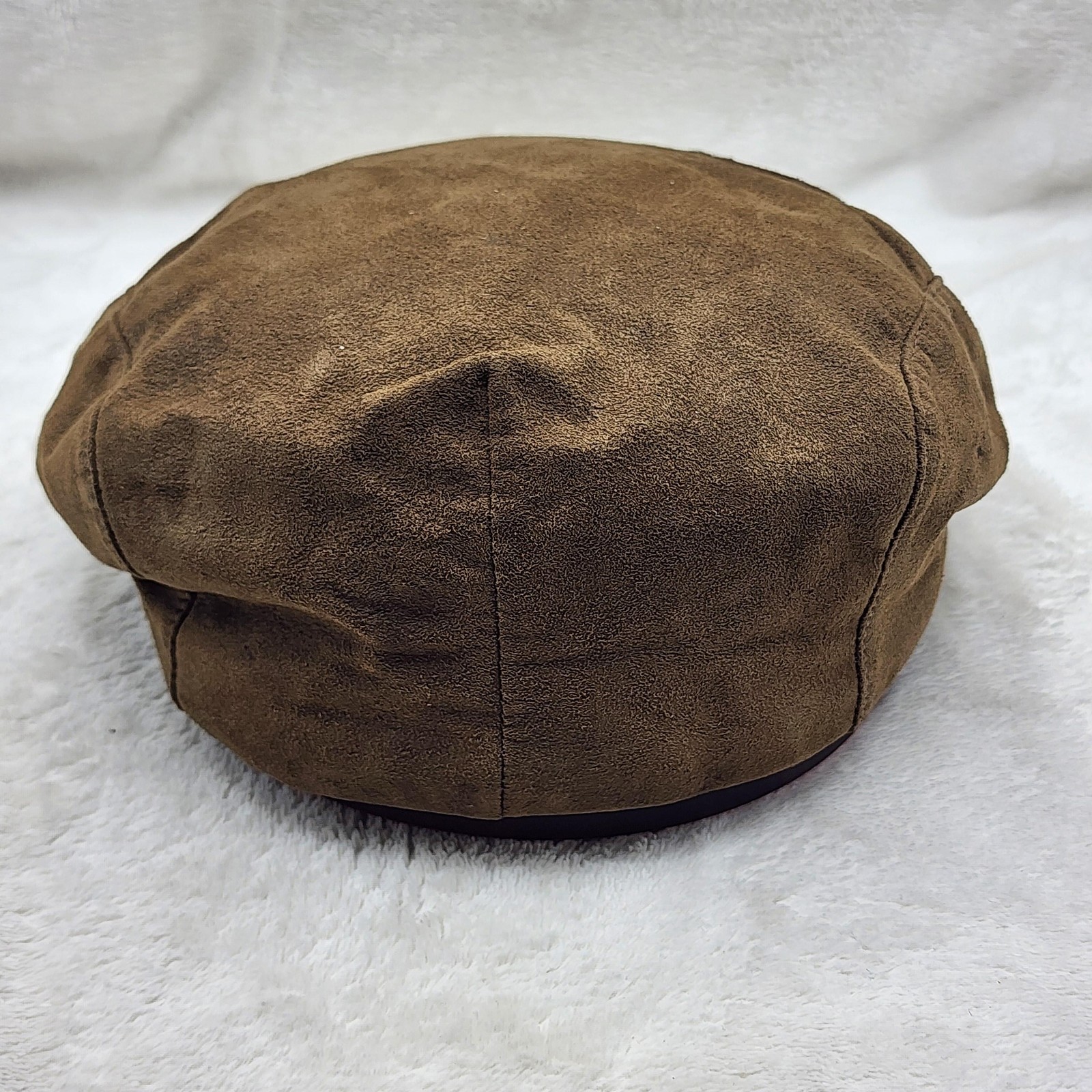 Pendleton Hat Cap Brown Suede Leather Newsboy Cab… - image 5