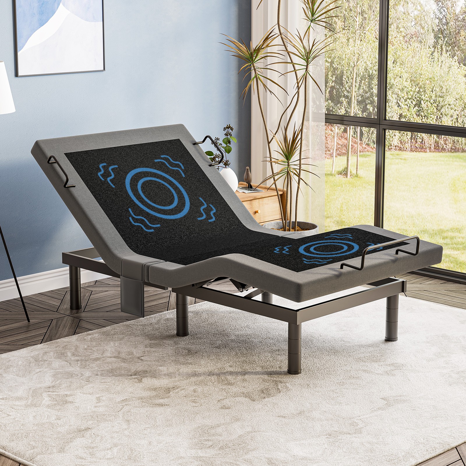 Bed Base With Massage Remote Usb Head Foot Recline