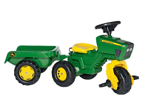 Rolly John Deere Trac Ride-On + Trailer + Sound Steering Wheel