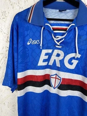 90s Asics UC Sampdoria 1994/95 Home Kit Soccer Jersey Size M | eBay