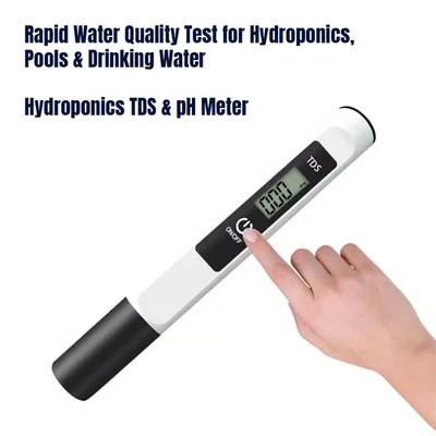 Digital PH Meter Mini TDS Tester Water Quality Analyzer for Hydroponics, Aqua